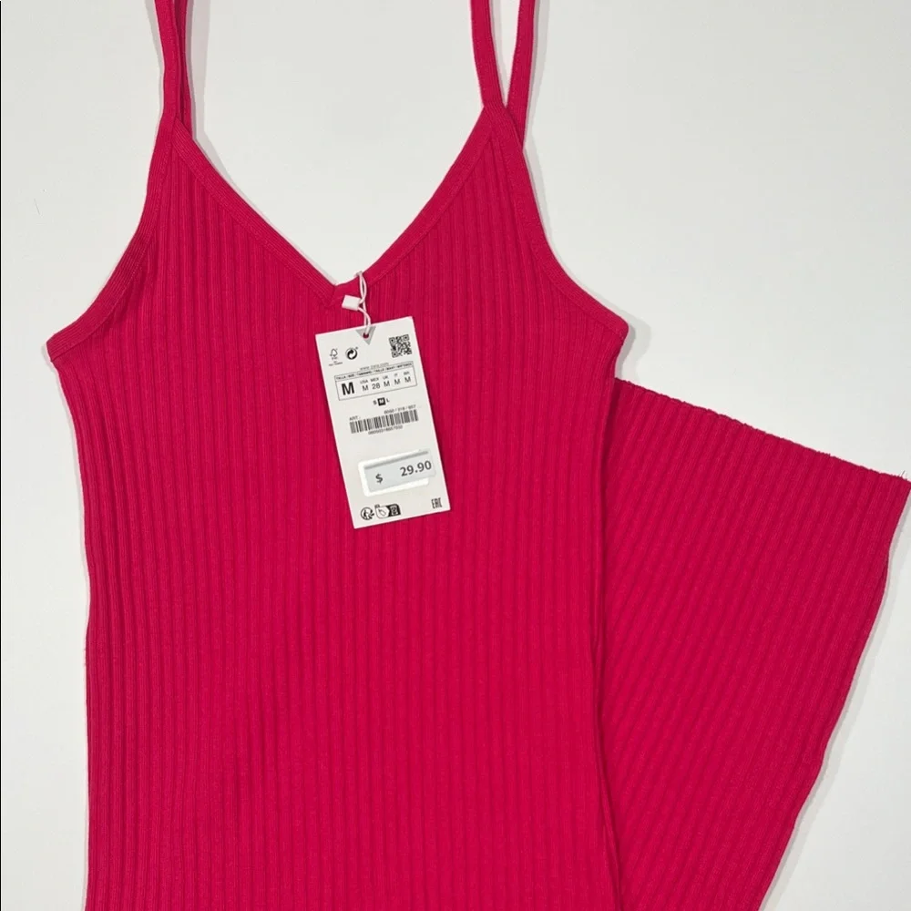 Zara Fuchsia Ribbed Knit Top - Picture 2 of 5